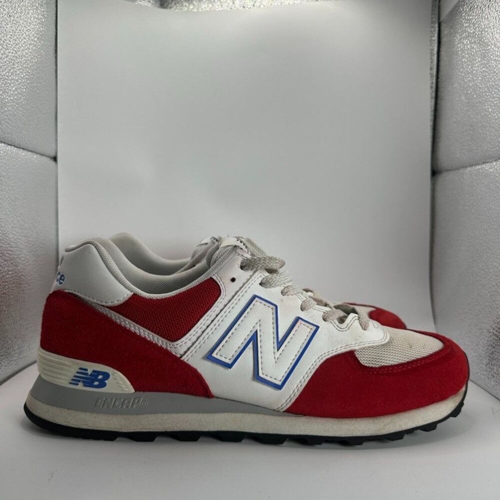 New Balance 574 Shoes Mens Size 10.5 D Red White Running  Trainer U574EW2